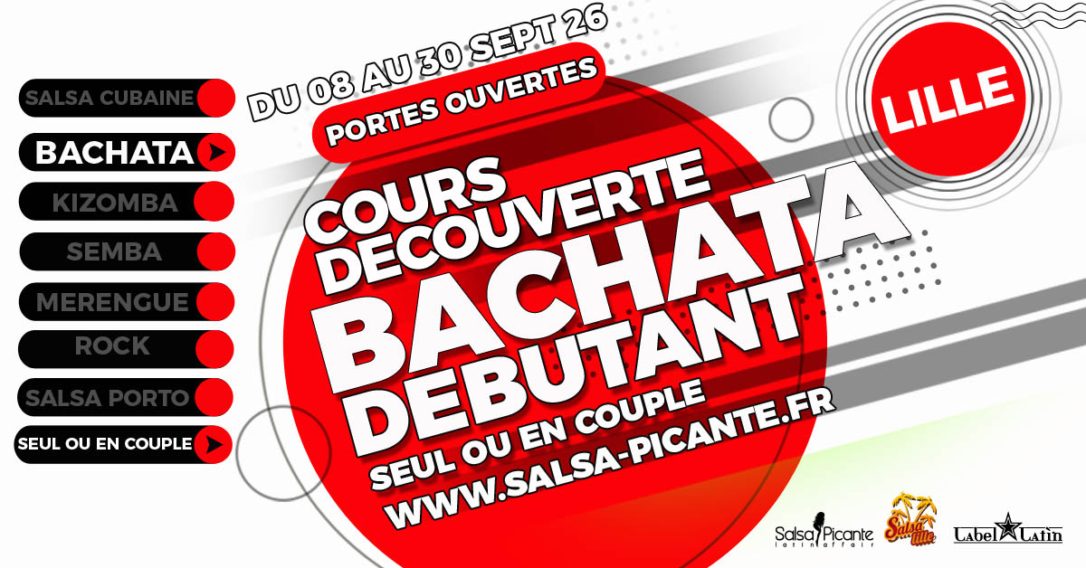 COURS BACHATA A LILLE ET LESQUIN SAISON 2026-2027